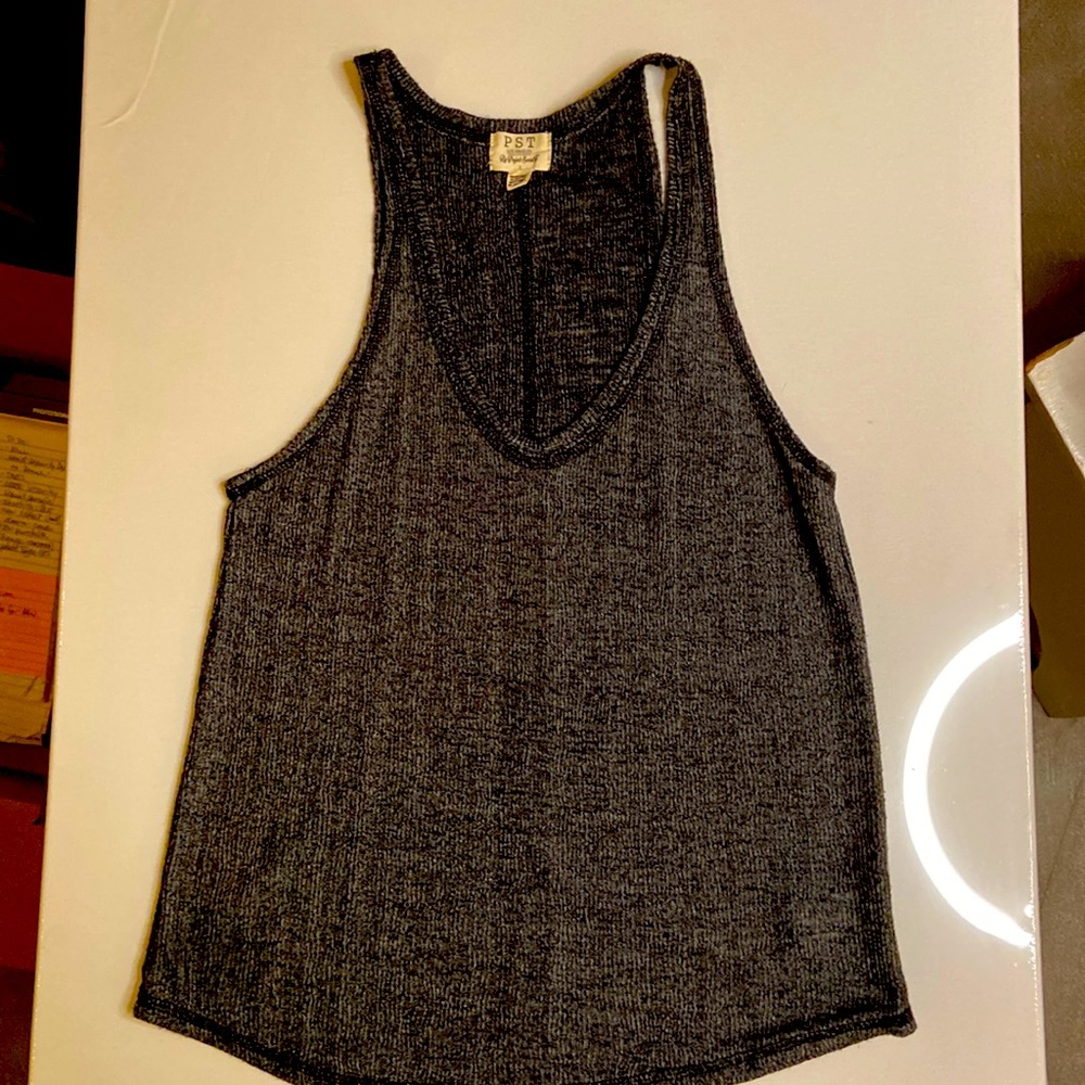 Heather Black Racerback Tank Top